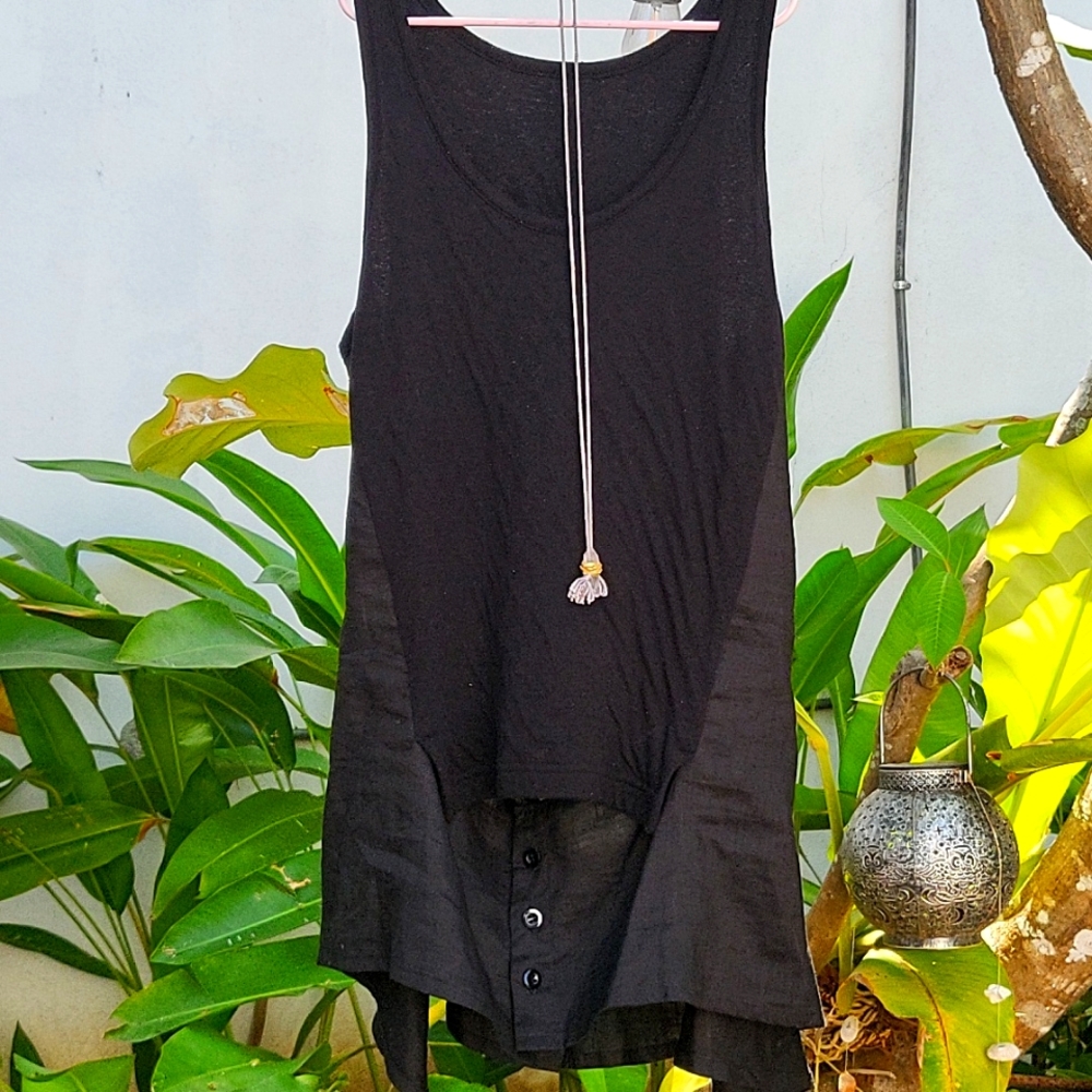 Tank Top Yojhi Yamamoto Y Japanese LInen flare HOT Rare find from Paris SoldOut